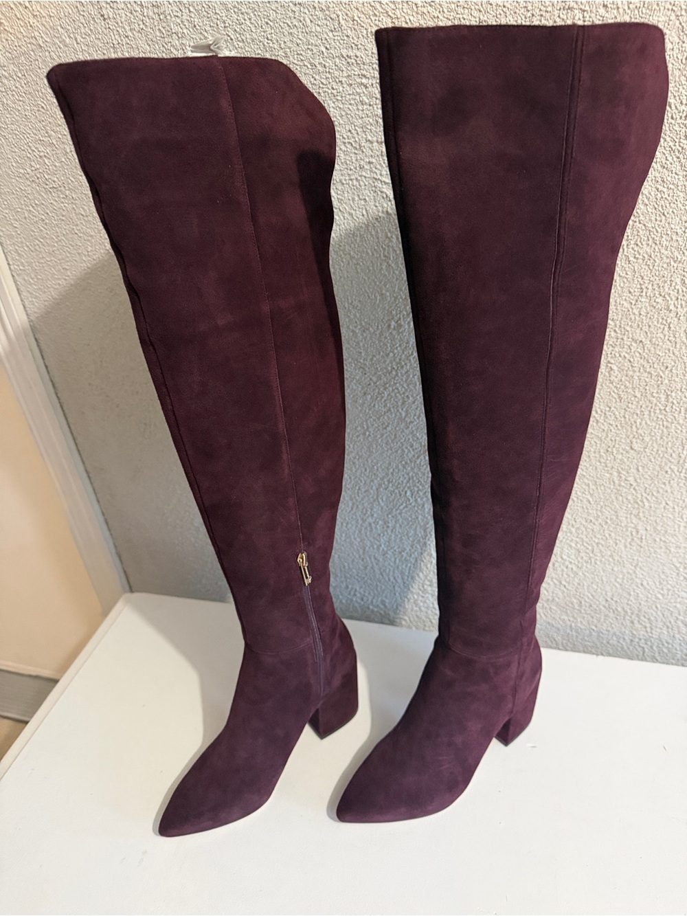 Jessica Simpson-Pumella- Tall Suede Over-the-Knee Block Heel Boots